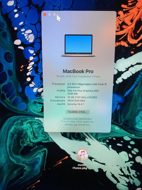 Macbook pro 13' 2018 