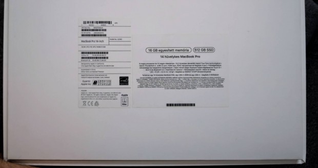 Macbook pro 14" m1pro 16/512, szép állapotban