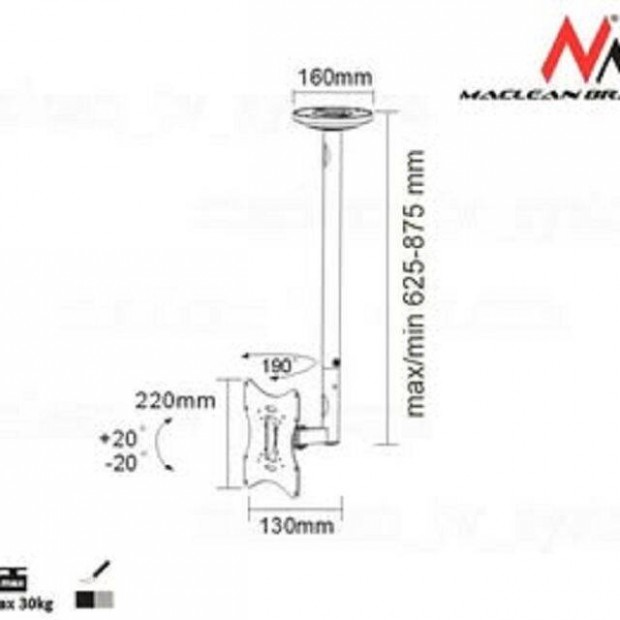 Maclean MC - 504A B Tv konzol menyezeti tart