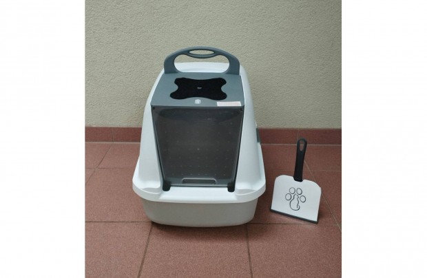 Macska WC cica toalett szénszűrős alom doboz / box kisállat alomtálca