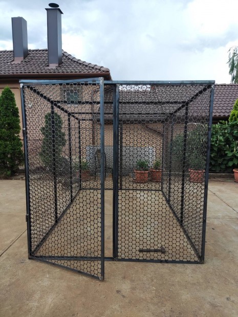 Macska kennel tetővel (2*3m)