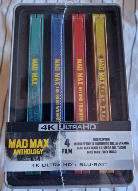 Mad Max 1-4. (4K UHD + BD) steelbook blu-ray