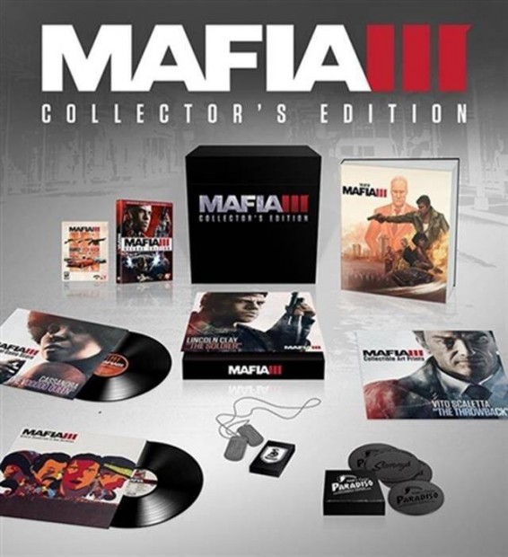 Mafia III Collector's Ed (Includes Vinyls+Dog Tags) PS4 jtk