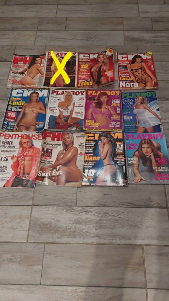 Magazinok, jsgok /Playboy, FHM, CKM stb/