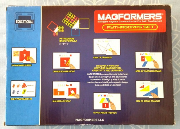 Magformers 47 darabos mágneses építő játék Pitagorasz készlet Féláron