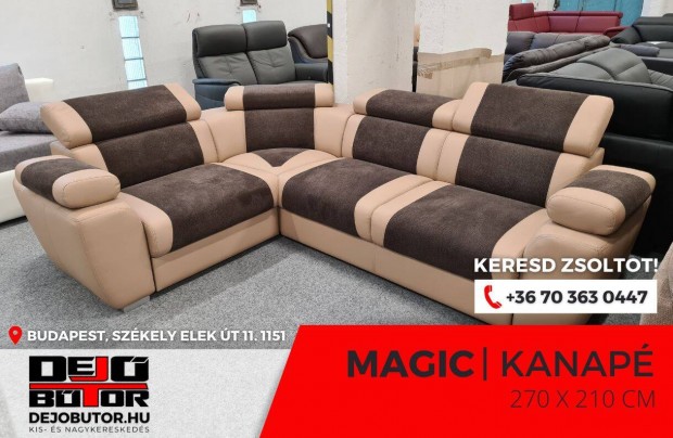 Magic XL rugs sarok kanap lgarnitra 270x210 cm gyazhat drapp