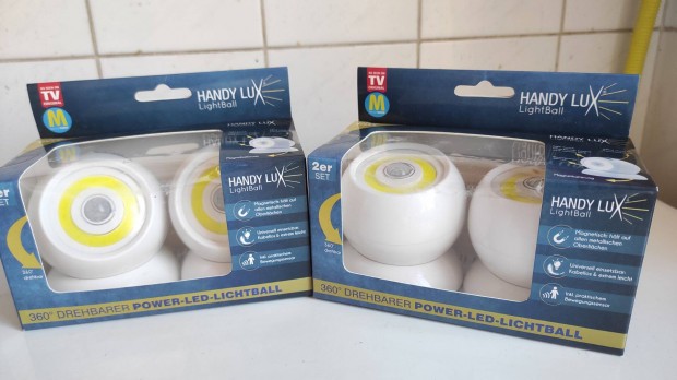 Mágneses LED lámpa, 4 db, Új