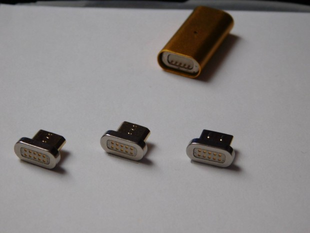 Mgneses micro USB tlt adapter+3 db mgneses fej 2,4A, ingyen posta
