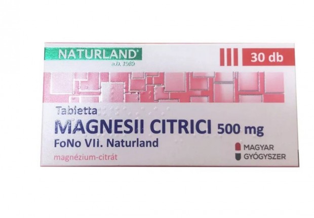 Magnesii citrici 500 mg 30 db, magnzium tabletta 