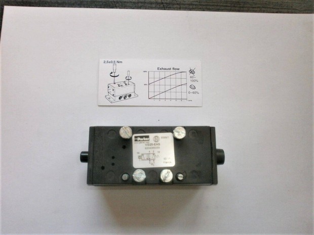 Mgnesszelep pneumatikus 5/2-es Parker j ( 4634)