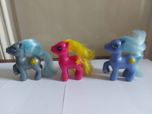 Mágnestalpas my little pony én kicsi pónim 3 db póni kb 8 cm