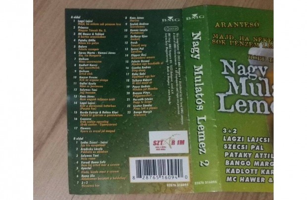 Magnó kazetta Ritkaság! Nagy Mulatós Lemez 2. ( 40 dal! ) megjel. 2003