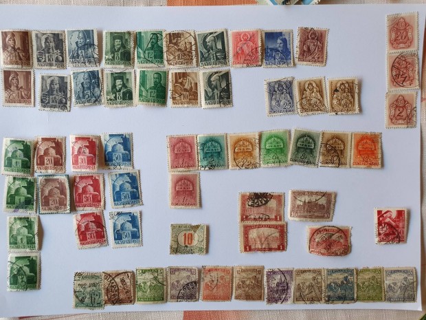 Magyar Királyi Posta 1940-es évekből 91 db bélyeg