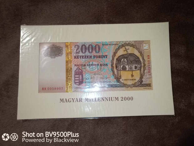 Magyar Millennium 2000 Forint, gynyr llapotban elad