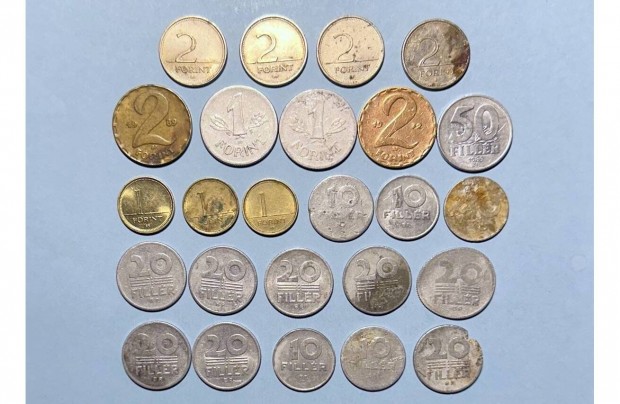Magyar Népköztársaság 25 db 10 fillér 20 fillér 50 fillér 1 2 forint