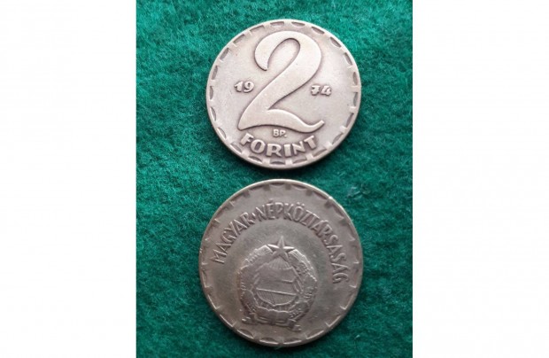 Magyar Npkztrsasg 2 Forint 1974 (Bls)