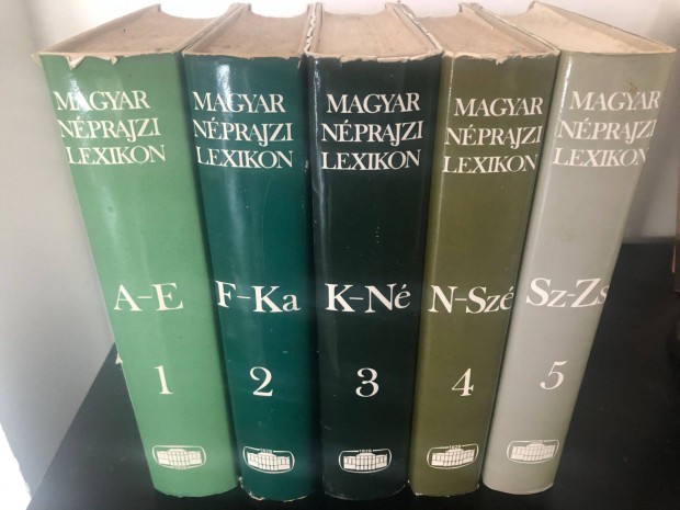 Magyar Néprajzi Lexikon 1-5 kötet eladó