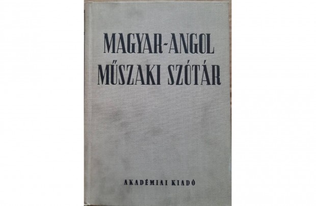 Magyar-angol mszaki sztr elad