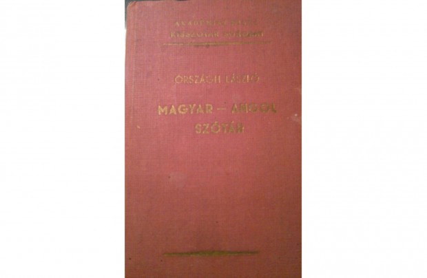 Magyar-angol sztr kissztr sorozat akadmia kiad:1977