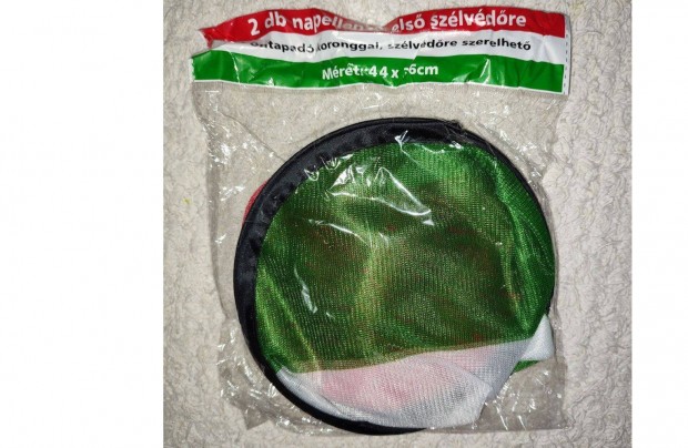 Magyar autós piros fehér zöld trikolor napellenző (2 darabos)