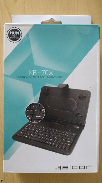 Magyar billentyűzetes tablet tok 7"