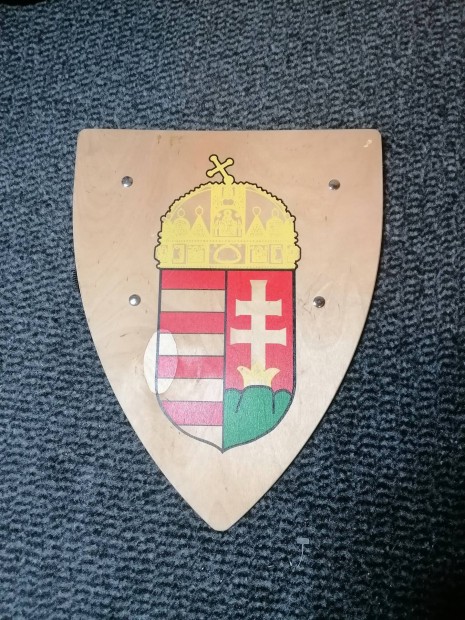 Magyar címeres fa játékpajzs