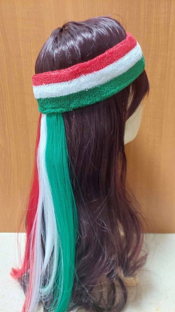 Magyar nemzeti szn frottr fejpnt, trikolor hajjal