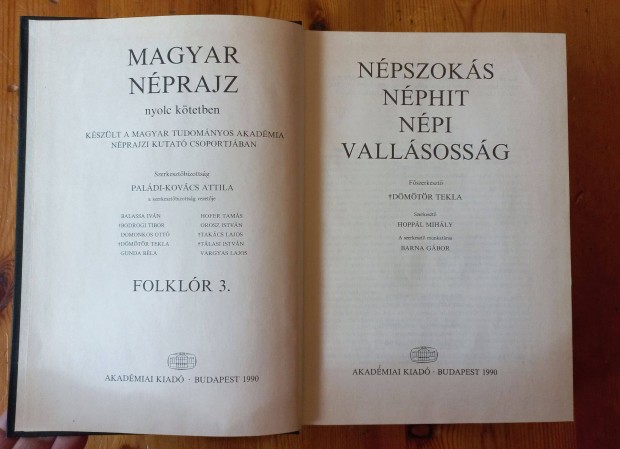 Magyar nprajz VII.: npszoks, nphit, npi vallsossg