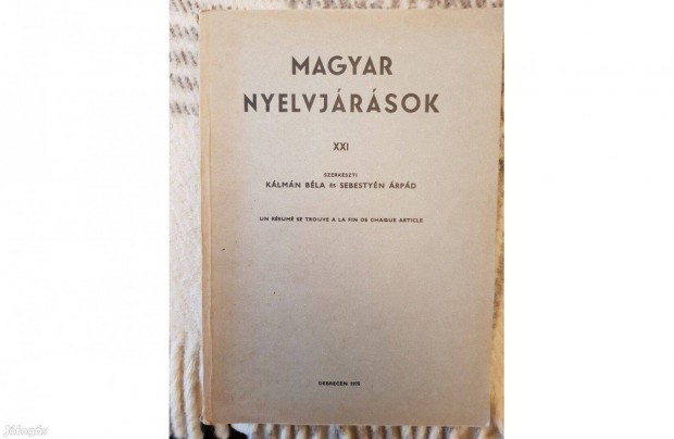 Magyar nyelvjrsok. XXI, KLTE 1975 (egyetemi jegyzet)