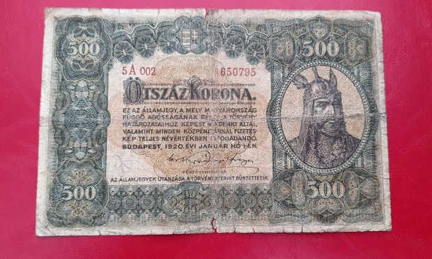Magyarorszg, 500 korona 1920