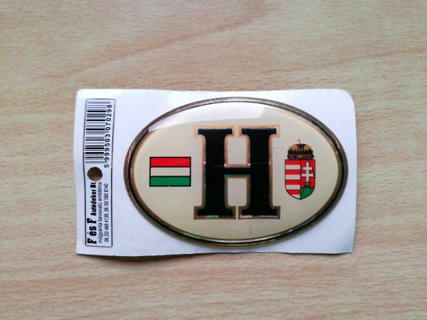Magyarország felségjelzés (EU + H) - műgyanta alapú, felragasztható