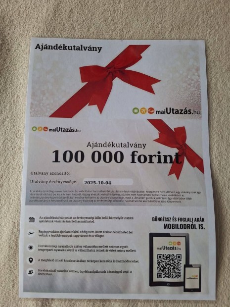 Mai utazs ajndkutalvny