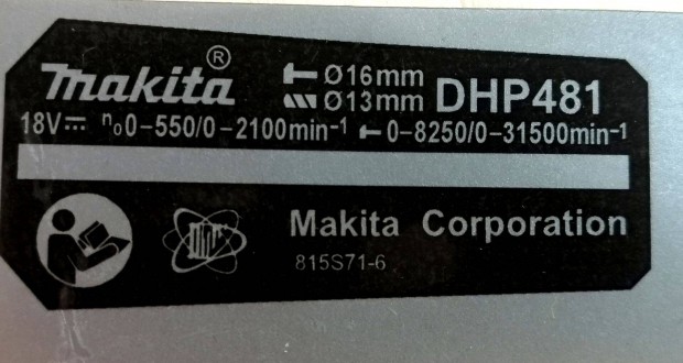 Makita 815S71-6 Makita Dhp481 adattbla