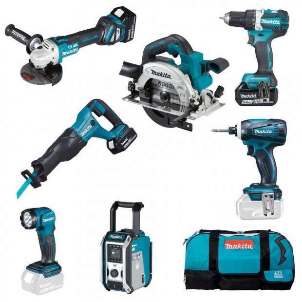 Makita DLX7018TX1 akkus szett(DDF484 + DGA513 + DHS661 + DR186