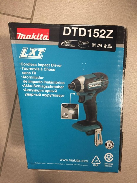 Makita DTD152Z Akkus ütvecsavarbehajtó 18V (Akku-töltő nélkül)