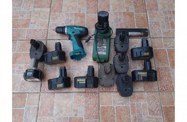 Makita Dewalt XR2 13 akku + akkus fr + tlt egyben Ingyen GLS