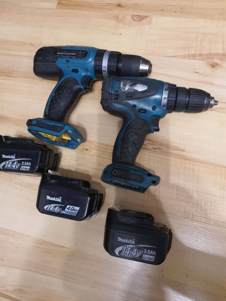 Makita fúró csavarozó 2db +3db akku
