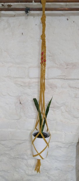 Makramé virágtartó / függőkosár ( 120 cm )