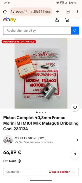 Malaguti F12 phantom 100 ccm hez való dugattyú szett