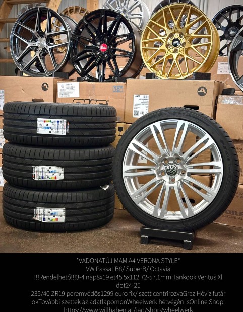 Mam új Verona style alufelnik 235/40 R19 új nyári gumikkal