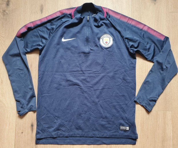 Manchester City Nike Dri Fit frfi hosszujj trning pulcsi fels M