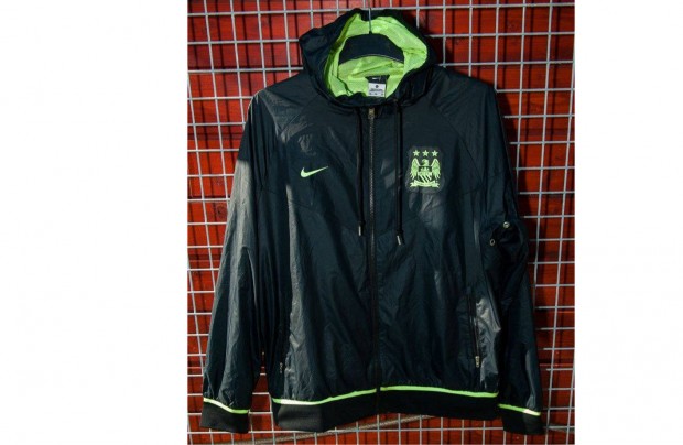 Manchester City eredeti Nike kapucnis fekete zld dzseki (XL)