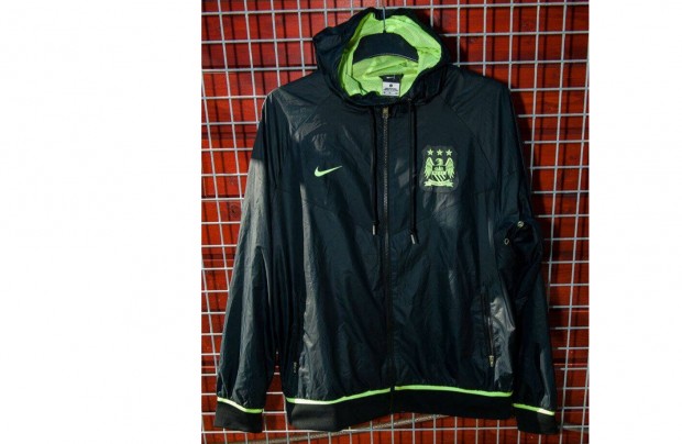 Manchester City eredeti Nike kapucnis zld fekete dzseki (XL-es)