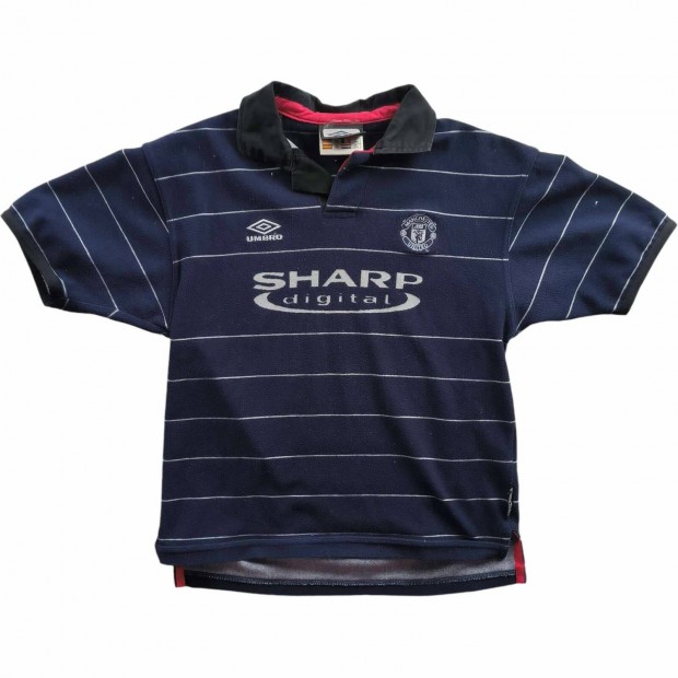 Manchester United 1999-2000 Umbro vendg foci mez gyerek S-es