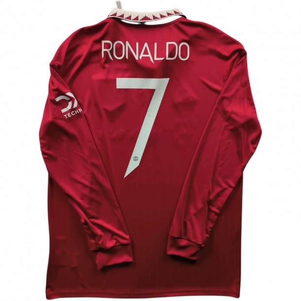 Manchester United 2022-23 Adidas hazai Ronaldo *j* foci mez L-es