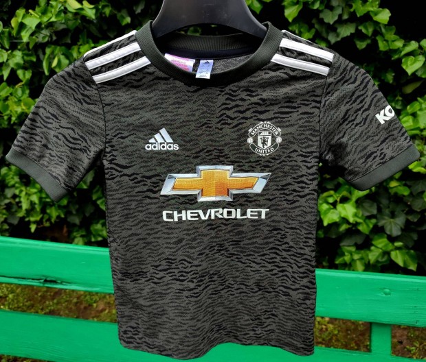 Manchester United eredeti adidas 2020-21-es zld gyerek mez (116)