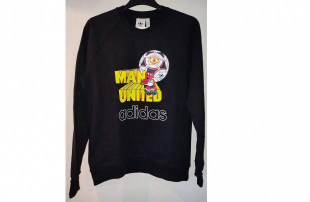 Manchester United eredeti adidas Originals fekete pulóver (M-es)