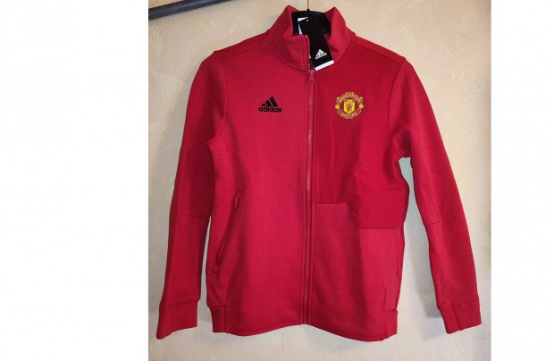 Manchester United eredeti adidas cipzáras piros gyerek felső (M, 152)
