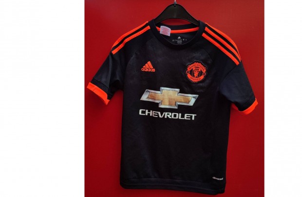 Manchester United eredeti adidas fekete 2015 gyerek mez (L,164)