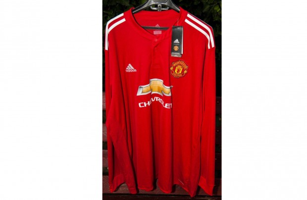 Manchester United eredeti adidas piros 2017-18 hossz ujj mez (3XL)